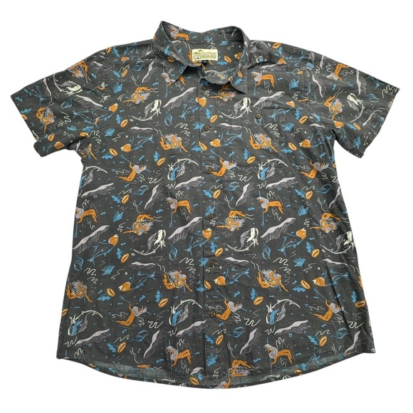 Patagonia Other - Pataloha Shirt Mens XL Gray Mermaid Nautical Print Hawaiian Aloha Patagonia